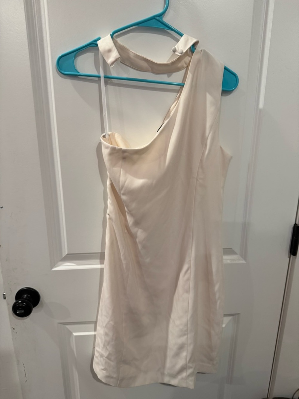 Asymmetric Ivory Cocktail Dress